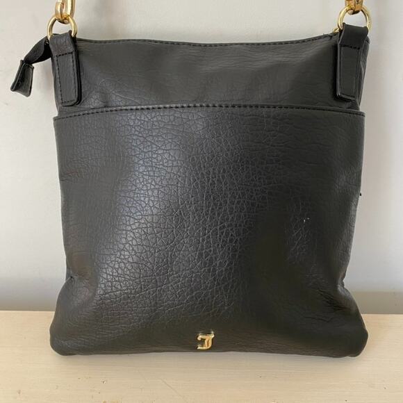 Juicy Couture Womens Cross Body Bag Purse Black Faux Leather Classic Everyday - Picture 6 of 14